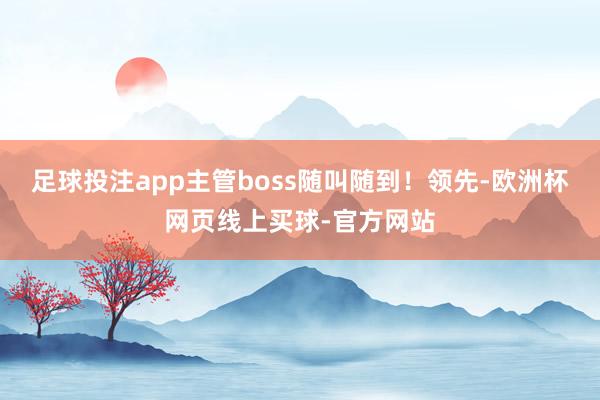 足球投注app主管boss随叫随到！领先-欧洲杯网页线上买球-官方网站